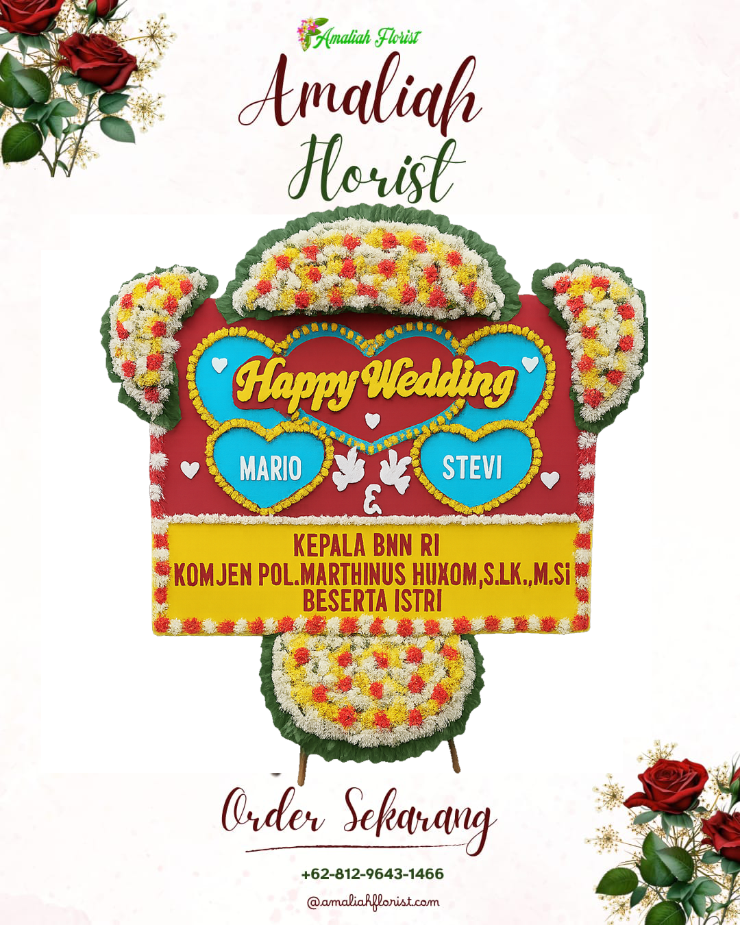 Papan Bunga Pernikahan Lea lea